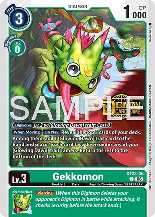 Image of Gekkomon (Welcome Tamers Pack Vol.2) (ST23-06) - Starter Deck 23: Beatbreak Release Event Cards Foil