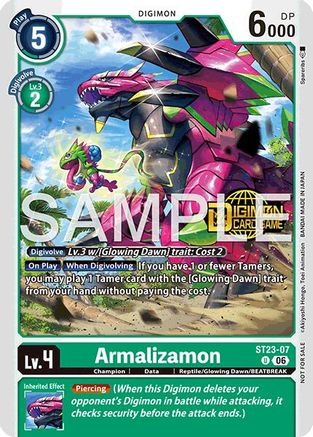 Image of Armalizamon (Welcome Tamers Pack Vol.2) (ST23-07) - Starter Deck 23: Beatbreak Release Event Cards Foil