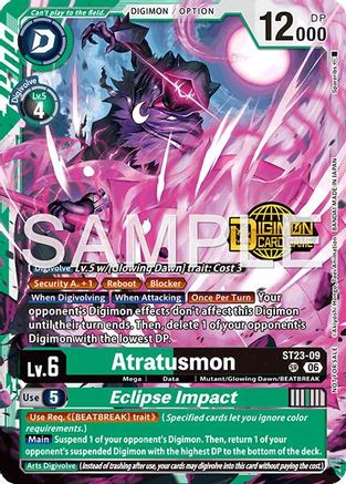 Image of Atratusmon // Eclipse Impact (Welcome Tamers Pack Vol.2) (ST23-09) - Starter Deck 23: Beatbreak Release Event Cards Foil