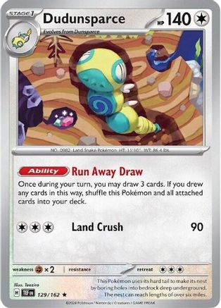 Image of Dudunsparce 129/162  Deck Exclusives - Rare