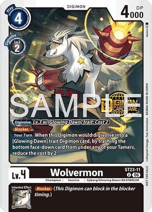 Image of Wolvermon (Welcome Tamers Pack Vol.2) (ST23-11) - Starter Deck 23: Beatbreak Release Event Cards Foil