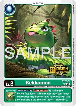 Image of Kekkomon (Welcome Tamers Pack Vol.2) (ST23-01) - Starter Deck 23: Beatbreak Release Event Cards Foil