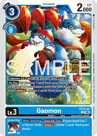 Image of Gaomon (Welcome Tamers Pack Vol.2) (ST24-02) - Starter Deck 24: Data Squad Release Event Cards Foil