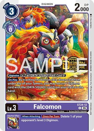 Image of Falcomon (Welcome Tamers Pack Vol.2) (ST24-12) - Starter Deck 24: Data Squad Release Event Cards Foil