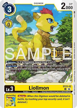 Image of Liollmon (Welcome Tamers Pack Vol.2) (ST23-02) - Starter Deck 23: Beatbreak Release Event Cards Foil