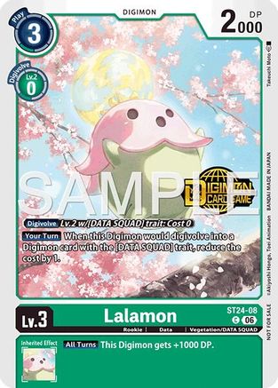 Image of Lalamon (Welcome Tamers Pack Vol.2) (ST24-08) - Starter Deck 24: Data Squad Release Event Cards Foil