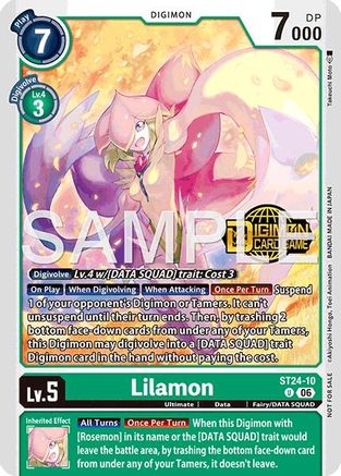 Image of Lilamon (Welcome Tamers Pack Vol.2) (ST24-10) - Starter Deck 24: Data Squad Release Event Cards Foil