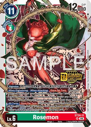 Image of Rosemon (Welcome Tamers Pack Vol.2) (ST24-11) - Starter Deck 24: Data Squad Release Event Cards Foil