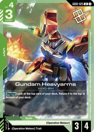 Image of Gundam Heavyarms (Judge Pack 02) (GD02-025) - Gundam Promotional Cards Holofoil