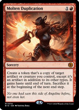 Image of Molten Duplication (PPSOS-014) - Promo Pack: Secrets of Strixhaven Foil
