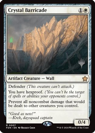 Image of Crystal Barricade (PPSOS-007) - Promo Pack: Secrets of Strixhaven Foil