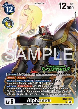 Image of Alphamon (Evolution Cup 2026 Vol. 2) (BT22-063) - Cyber Eden Foil