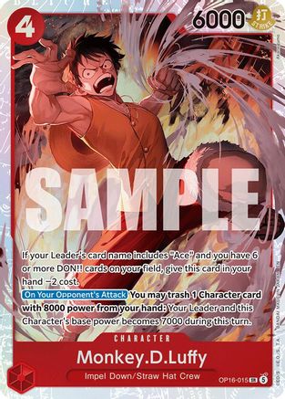 Image of Monkey.D.Luffy (OP16-015) - The Time of Battle Foil