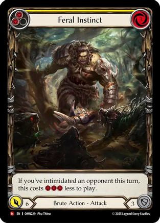 Image of Feral Instinct (Extended Art) (OMN229) - Omens of the Third Age Cold Foil