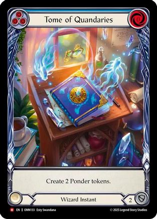 Image of Tome of Quandaries (Blue) (Extended Art) (OMN133) - Omens of the Third Age Cold Foil