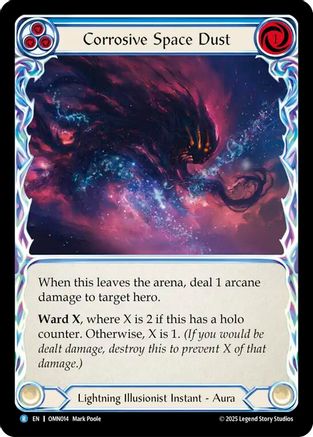 Image of Corrosive Space Dust (Blue) (OMN014) - Omens of the Third Age Rainbow Foil