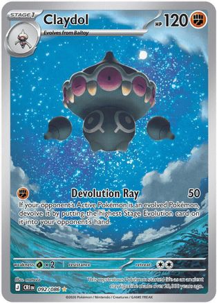 Image of Claydol 092/086  - Holofoil ME04 Chaos Rising - Illustration Rare