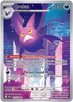 Image of Crobat 093/086  - Holofoil ME04 Chaos Rising - Illustration Rare