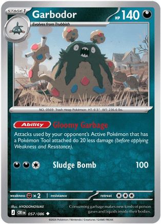 Image of Garbodor 057  ME04 Chaos Rising - Uncommon
