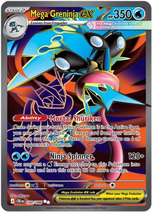 Image of Mega Greninja ex 100/086  - Holofoil ME04 Chaos Rising - Ultra Rare