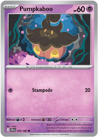 Image of Pumpkaboo 040  - Reverse Holofoil ME04 Chaos Rising - Common