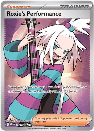 Image of Roxie's Performance 112/086  - Holofoil ME04 Chaos Rising - Ultra Rare