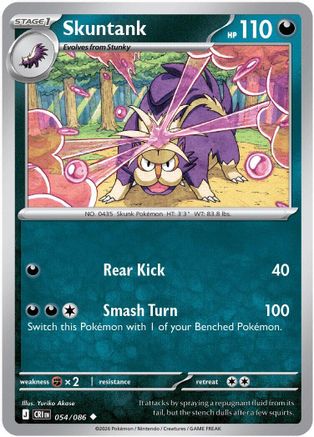 Image of Skuntank 054  - Reverse Holofoil ME04 Chaos Rising - Uncommon