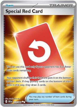 Image of Special Red Card 113/086  - Holofoil ME04 Chaos Rising - Ultra Rare
