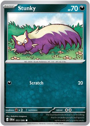 Image of Stunky 053  - Reverse Holofoil ME04 Chaos Rising - Common