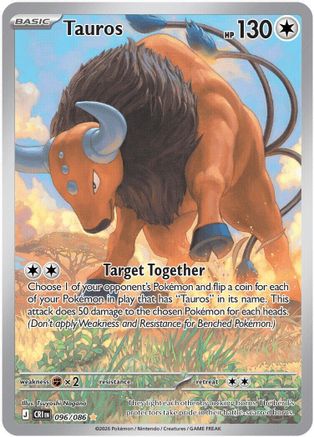 Image of Tauros 096/086  - Holofoil ME04 Chaos Rising - Illustration Rare