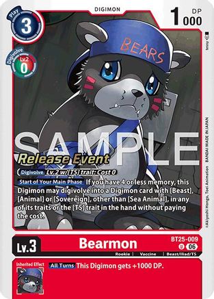 Image of Bearmon - BT25-009 (BT25-009) - Dual Revolution Release Event Cards Foil