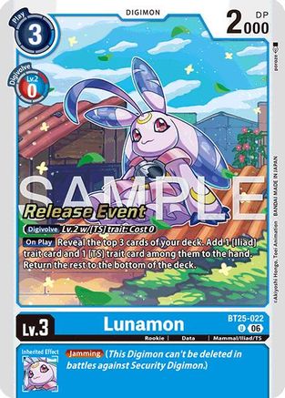 Image of Lunamon (BT25-022) - Dual Revolution Release Event Cards Foil