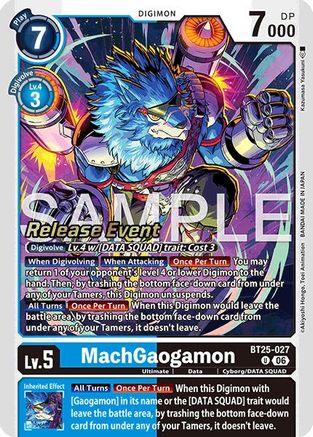 Image of MachGaogamon (BT25-027) - Dual Revolution Release Event Cards Foil