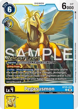 Image of Pegasusmon (BT25-037) - Dual Revolution Release Event Cards Foil