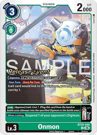 Image of Onmon (BT25-045) - Dual Revolution Release Event Cards Foil