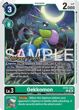 Image of Gekkomon (BT25-046) - Dual Revolution Release Event Cards Foil