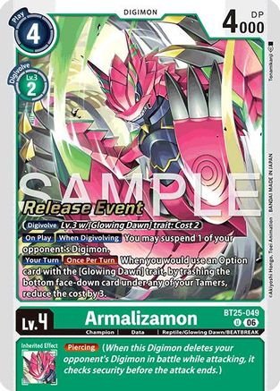 Image of Armalizamon (BT25-049) - Dual Revolution Release Event Cards Foil