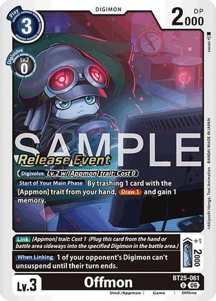 Image of Offmon (BT25-061) - Dual Revolution Release Event Cards Foil