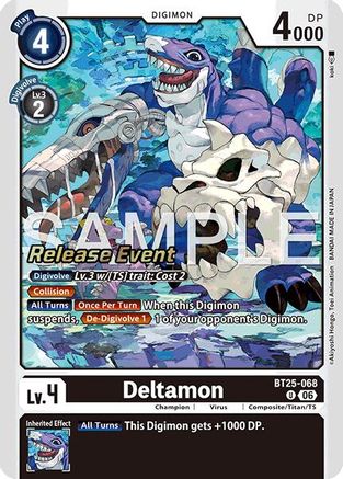 Image of Deltamon (BT25-068) - Dual Revolution Release Event Cards Foil