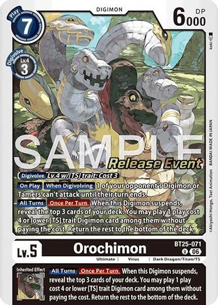 Image of Orochimon (BT25-071) - Dual Revolution Release Event Cards Foil