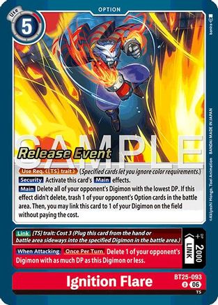 Image of Ignition Flare (BT25-093) - Dual Revolution Release Event Cards Foil