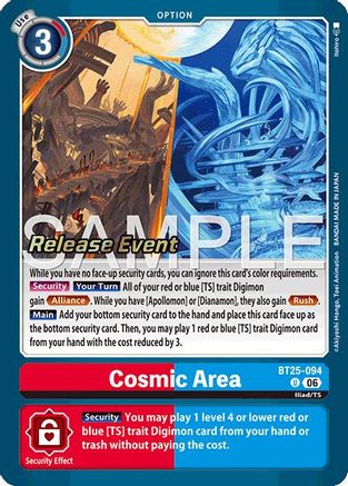 Image of Cosmic Area (BT25-094) - Dual Revolution Release Event Cards Foil