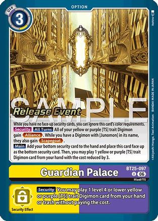 Image of Guardian Palace (BT25-097) - Dual Revolution Release Event Cards Foil