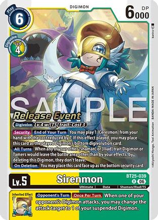 Image of Sirenmon (BT25-039) - Dual Revolution Release Event Cards Foil