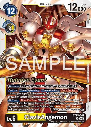 Image of ClavisAngemon (BT25-042) - Dual Revolution Release Event Cards Foil