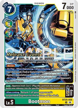 Image of Bootmon (BT25-056) - Dual Revolution Release Event Cards Foil