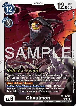 Image of Ghoulmon (BT25-076) - Dual Revolution Release Event Cards Foil