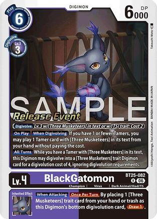 Image of BlackGatomon (BT25-082) - Dual Revolution Release Event Cards Foil