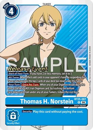 Image of Thomas H. Norstein (BT25-087) - Dual Revolution Release Event Cards Foil