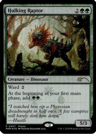 Image of Hulking Raptor (MEDIA-007) - Media Promos Foil